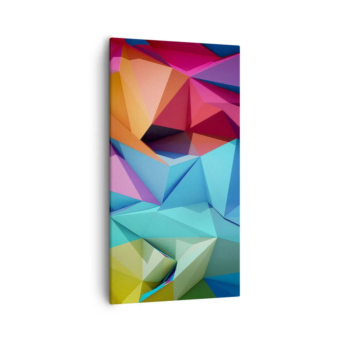 Bild auf Leinwand - Leinwandbild - Regenbogen-Origami - 55x100 cm