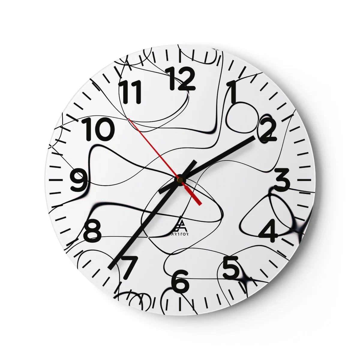 Wanduhr - Glasuhr - Lebenswege, Wechselfälle - 40x40 cm