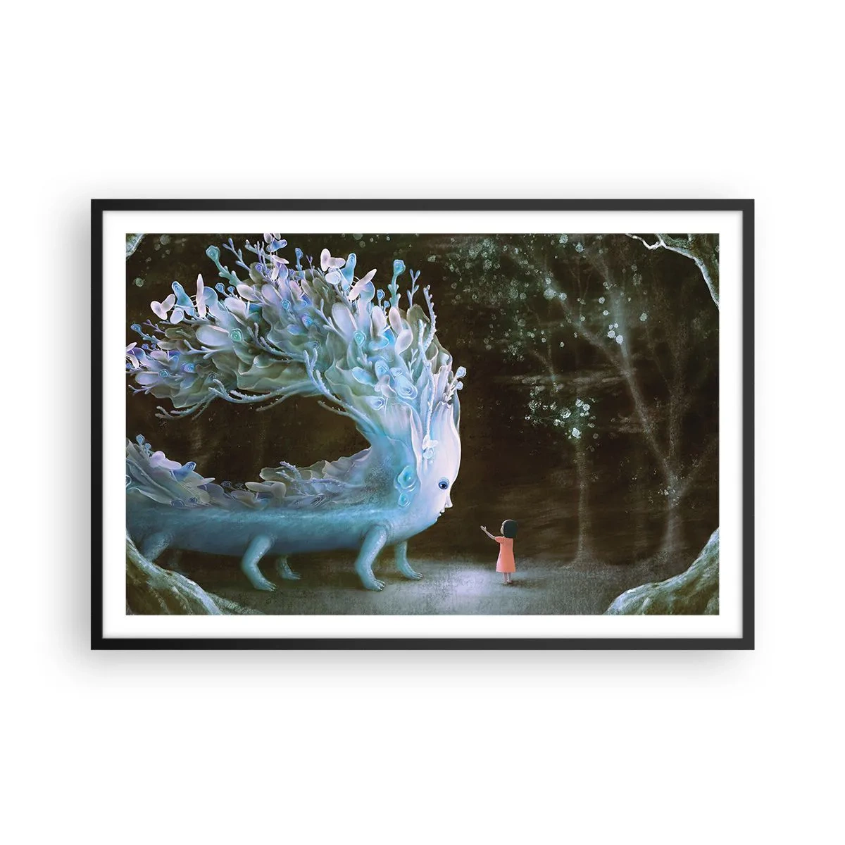 Poster in einem schwarzem Rahmen - Fantastisches Treffen - 91x61 cm