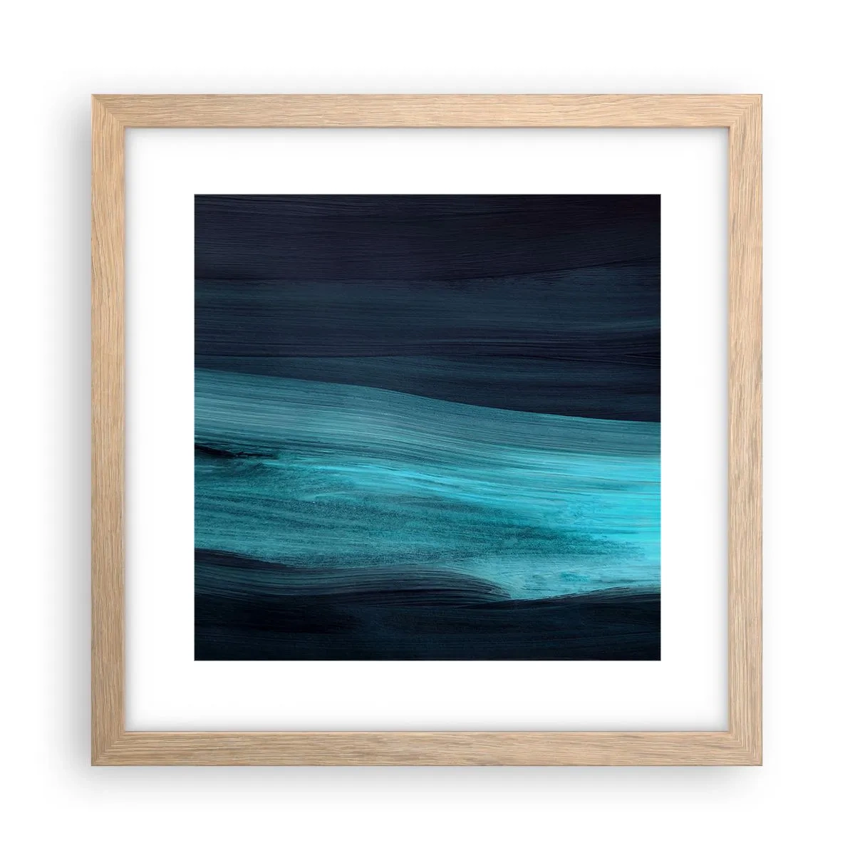 Poster in einem Rahmen aus heller Eiche - Gehen Sie mit dem Strom - 30x30 cm
