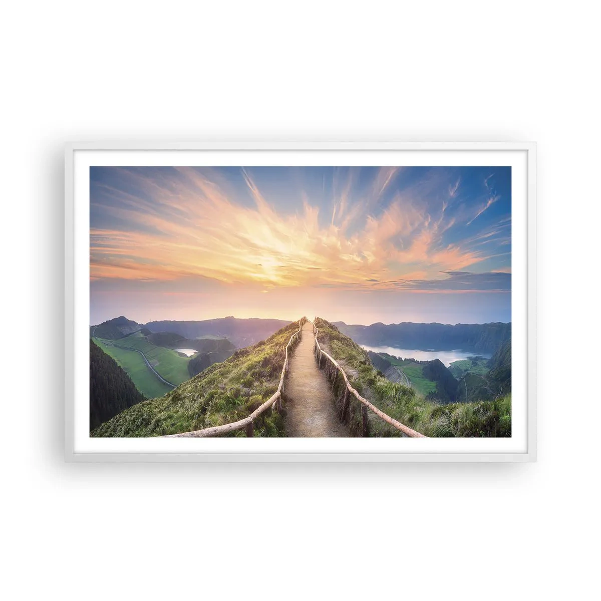 Poster in einem weißen Rahmen - Nah am Himmel - 91x61 cm