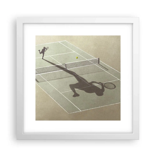 Poster in einem weißen Rahmen - Überwinde dich selbst - 30x30 cm