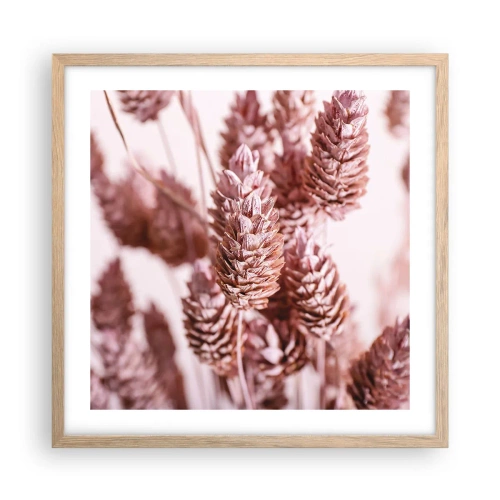 Poster in einem Rahmen aus heller Eiche - Scheinbar unauffällig - 50x50 cm