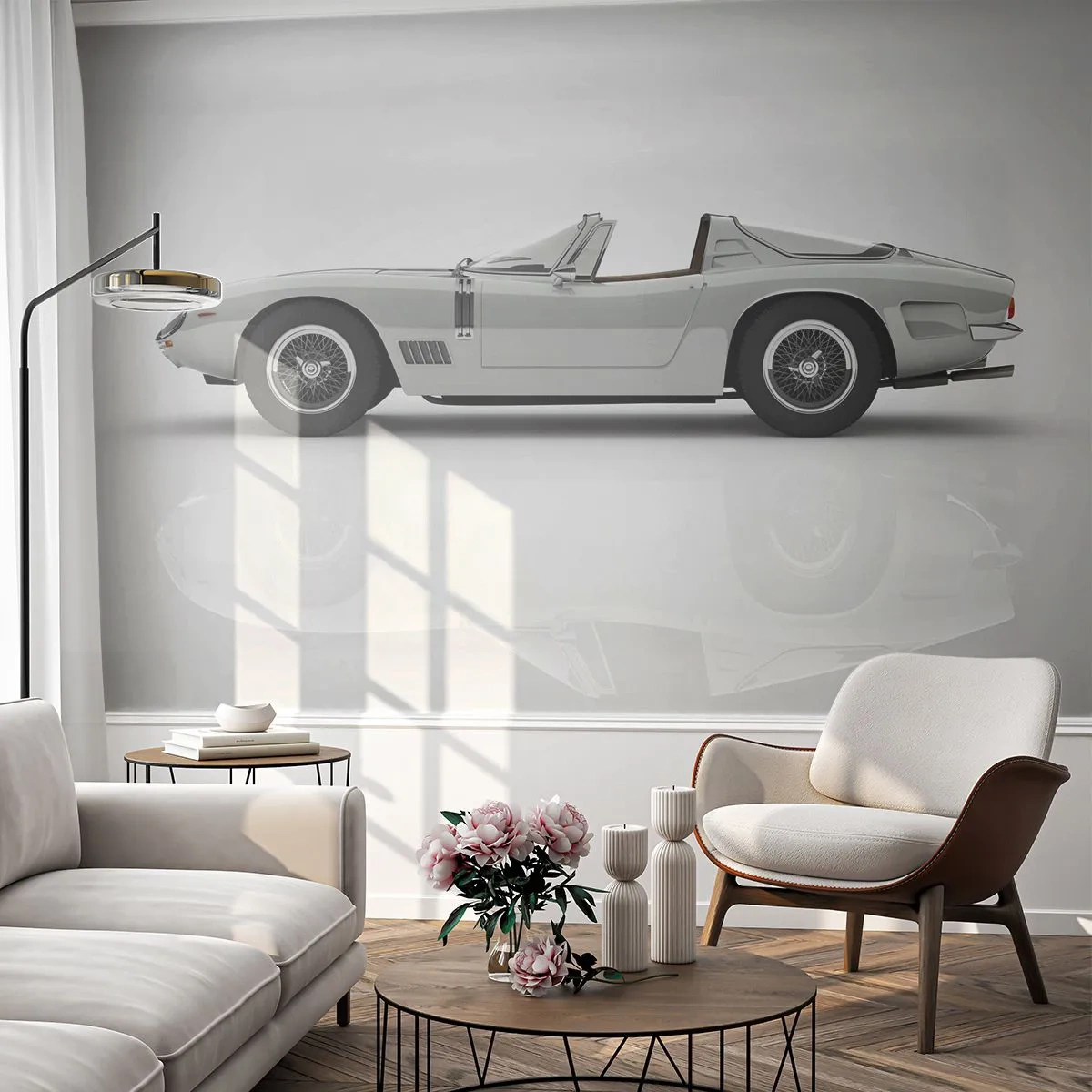 Selbstklebende Fototapete Deluxe Sticker - Spaß versprochen - Sportwagen, Cabriolet, Automobil - 500x350 cm