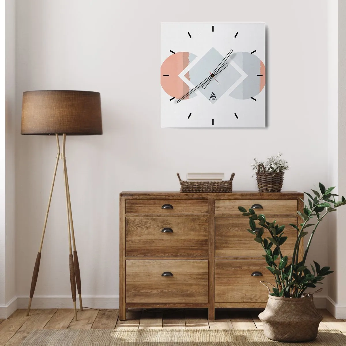 Wanduhr - Glasuhr - Die Situation ist klar - 30x30 cm