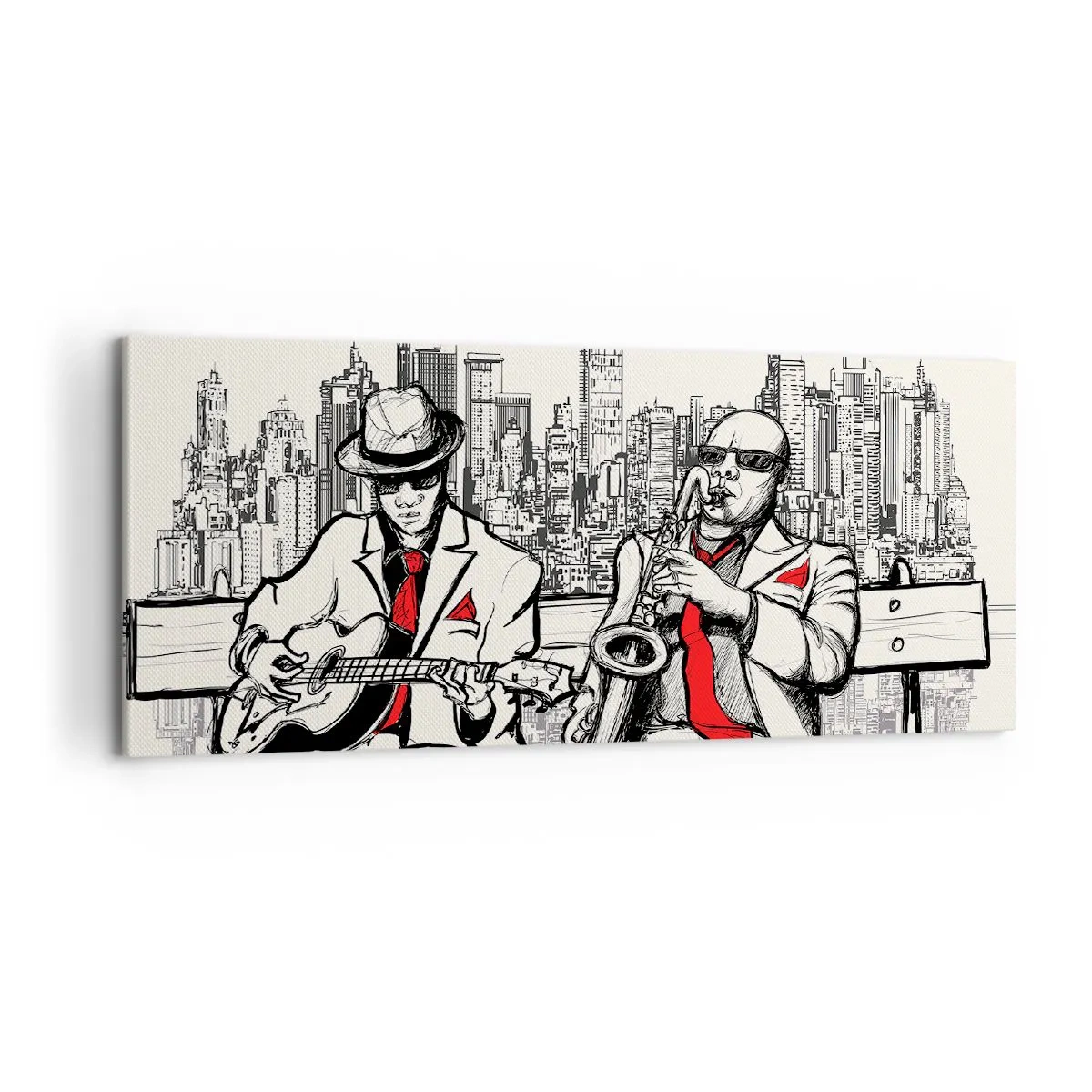 Bild auf Leinwand - Leinwandbild - New Yorker Improvisation - 100x40 cm