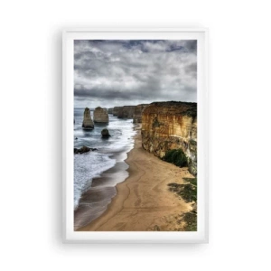 Poster in einem weißen Rahmen - Rohe Schönheit - 61x91 cm