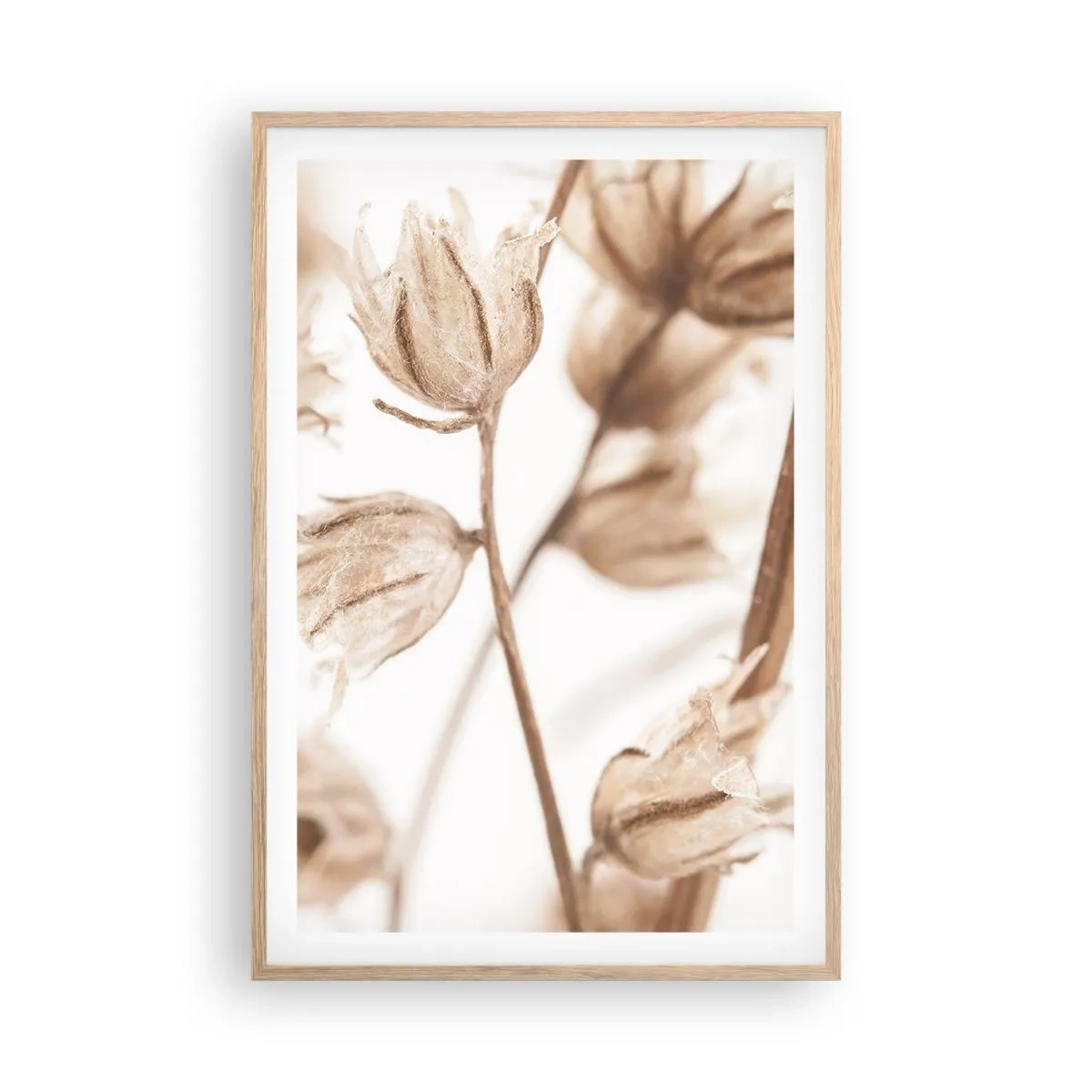 Poster in einem Rahmen aus heller Eiche - Sie rufen am Ende des Sommers an - 61x91 cm