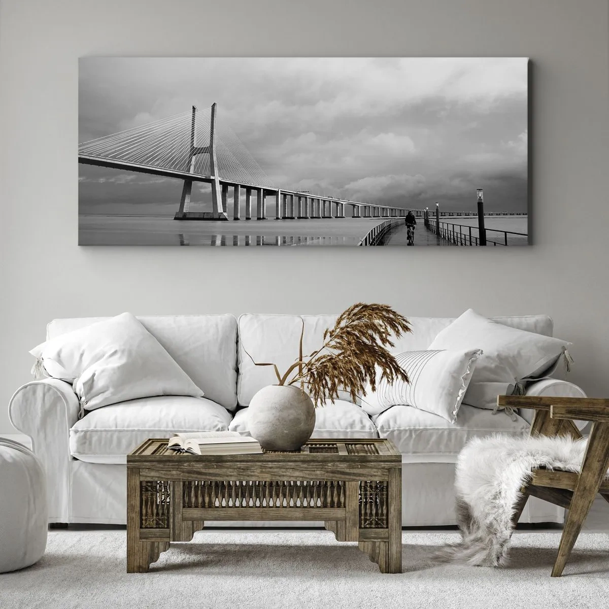Bild auf Leinwand - Leinwandbild - Jedem das Verdiente - 90x30 cm