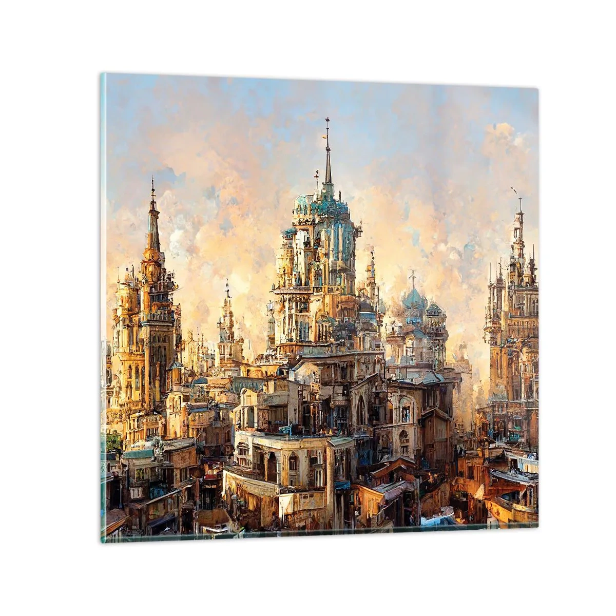 Glasbild - Bild auf glas - Stadt der Städte - 60x60 cm