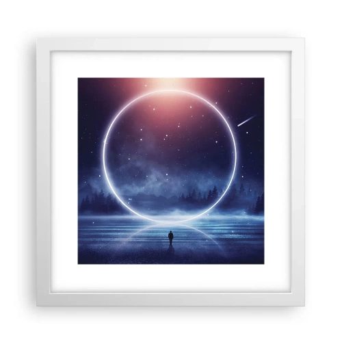 Poster in einem weißen Rahmen - Sie sind schon da ... - 30x30 cm