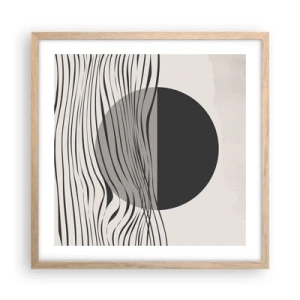 Poster in einem Rahmen aus heller Eiche - Halbe Komposition - 50x50 cm