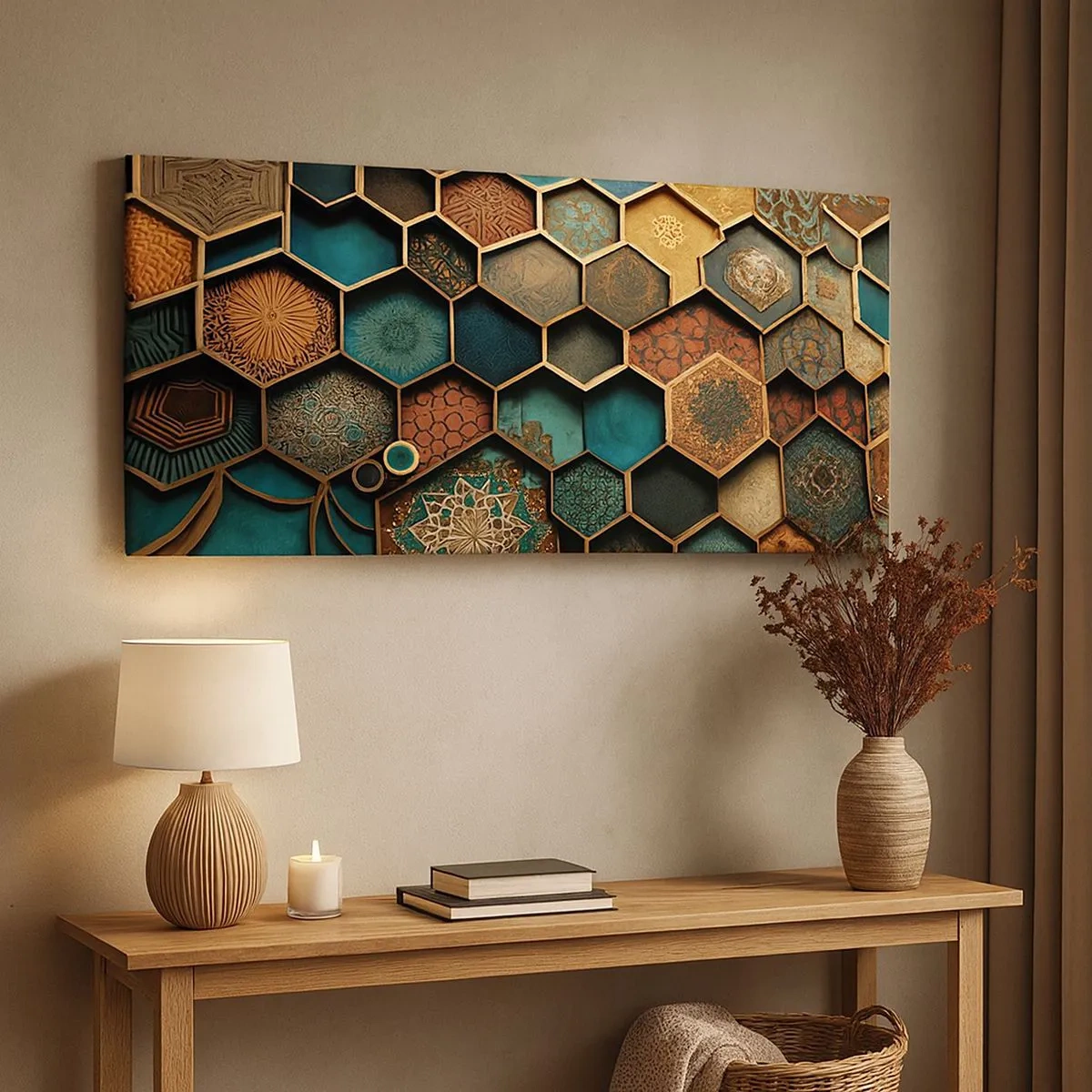 Bild auf Leinwand - Leinwandbild - Arabische Ornamente – Variation - 100x40 cm