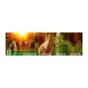 Fototapeten Muster Selbstklebend Deluxe Sticker - In der Sonne und im Schatten - Landschaft, Wasserfall, Kroatien - 100x30 cm