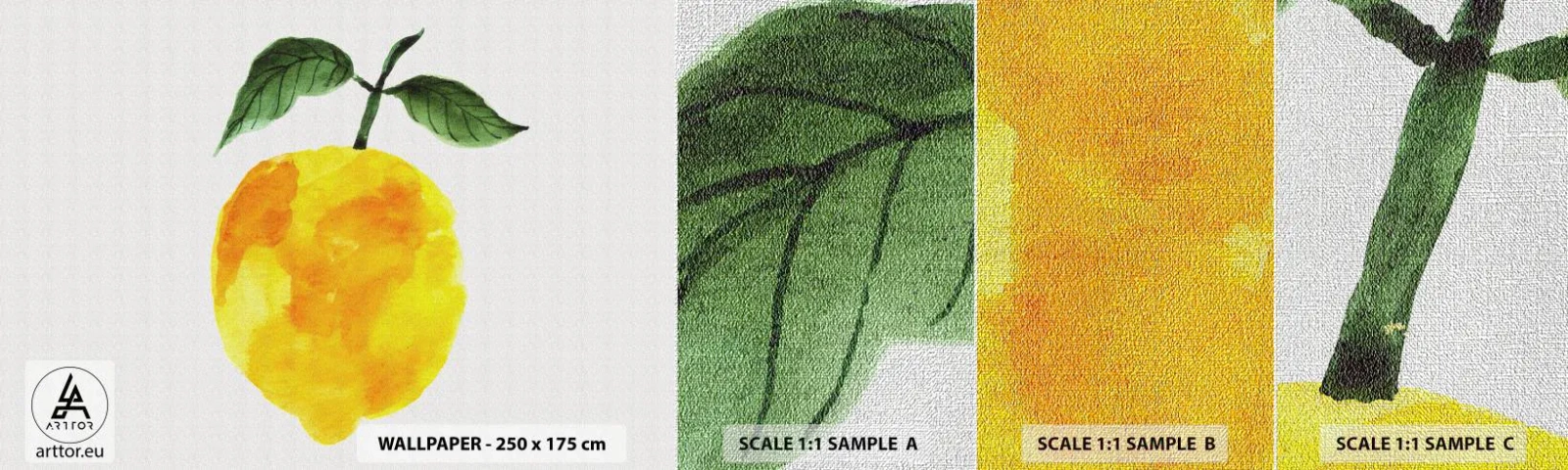 Fototapeten Muster Premium Canvas - So schmeckt man die Sonne - Zitrone, Küche, Obst - 100x30 cm