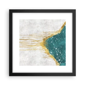 Poster in einem schwarzem Rahmen - Goldene Flut - 30x30 cm