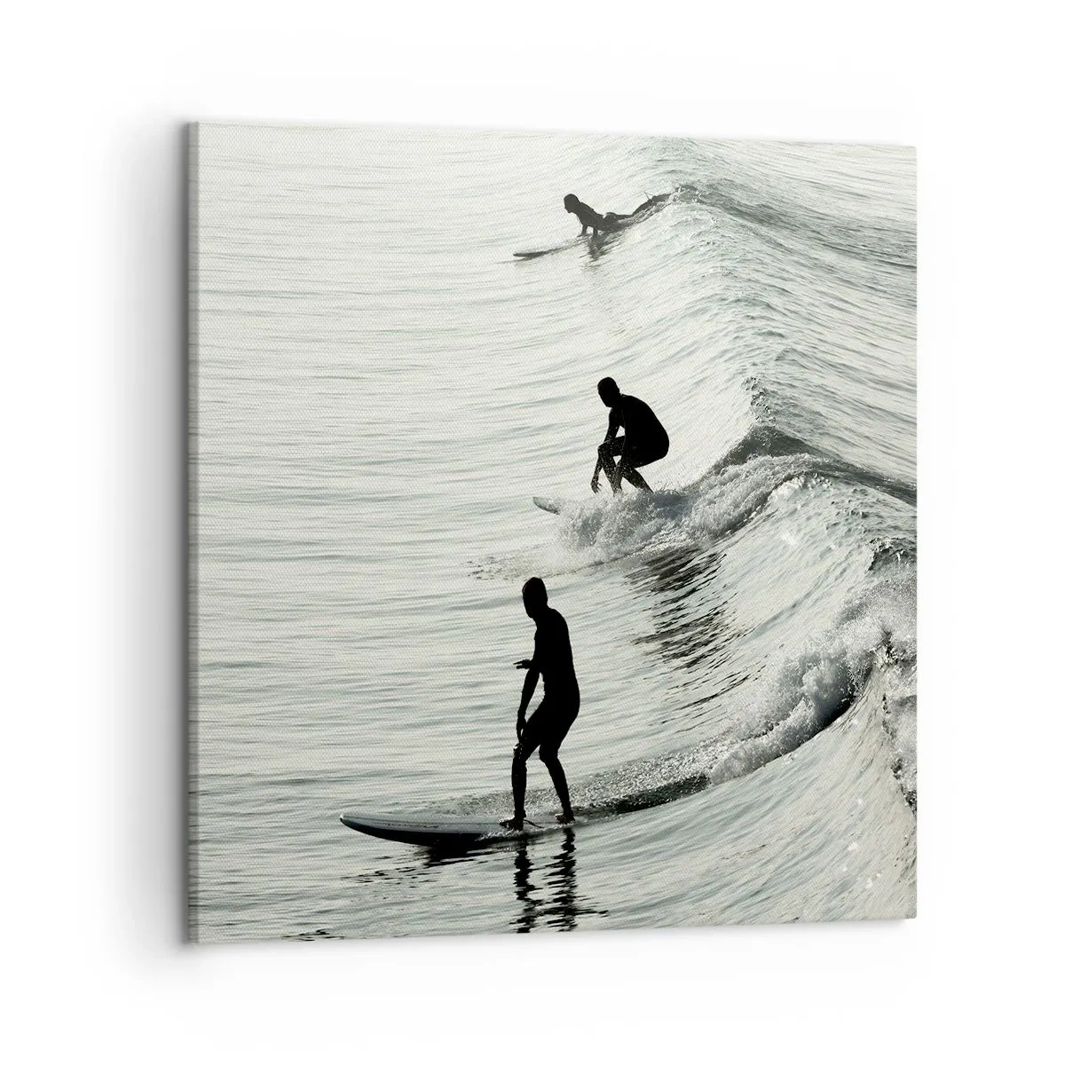 Bild auf Leinwand - Leinwandbild - Gegen die Welle - 50x50 cm