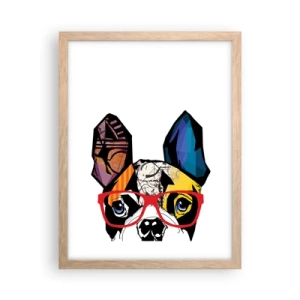 Poster in einem Rahmen aus heller Eiche - Intellektuelle - 30x40 cm