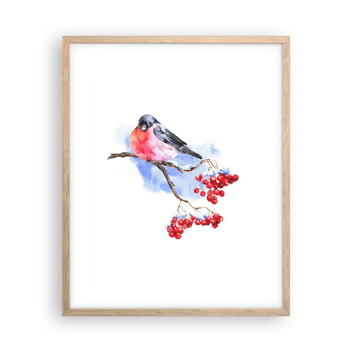 Poster in einem Rahmen aus heller Eiche - Winter in Farbe - 40x50 cm