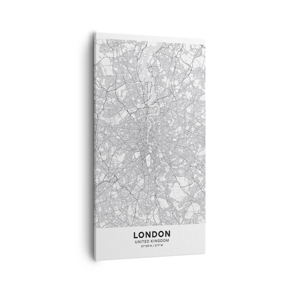 Bild auf Leinwand - Leinwandbild - Karte des Labyrinths von London - 55x100 cm