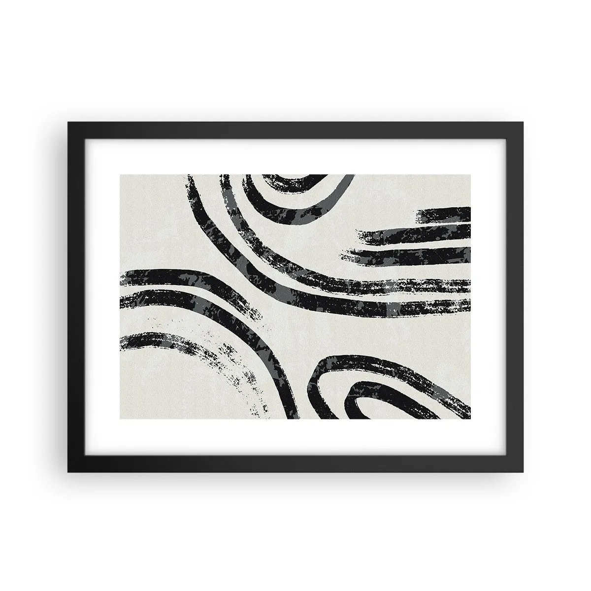 Poster in einem schwarzem Rahmen - Bei Hälfte angehalten - 40x30 cm