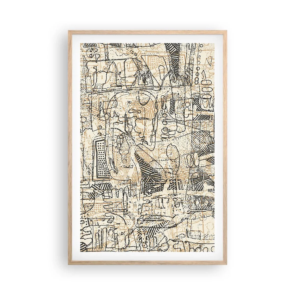 Poster in einem Rahmen aus heller Eiche - Es wartet darauf, entschlüsselt zu werden - 61x91 cm