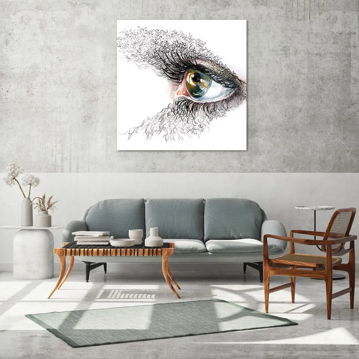 Glasbild - Bild auf glas - Schau direkt in die Seele - 70x70 cm