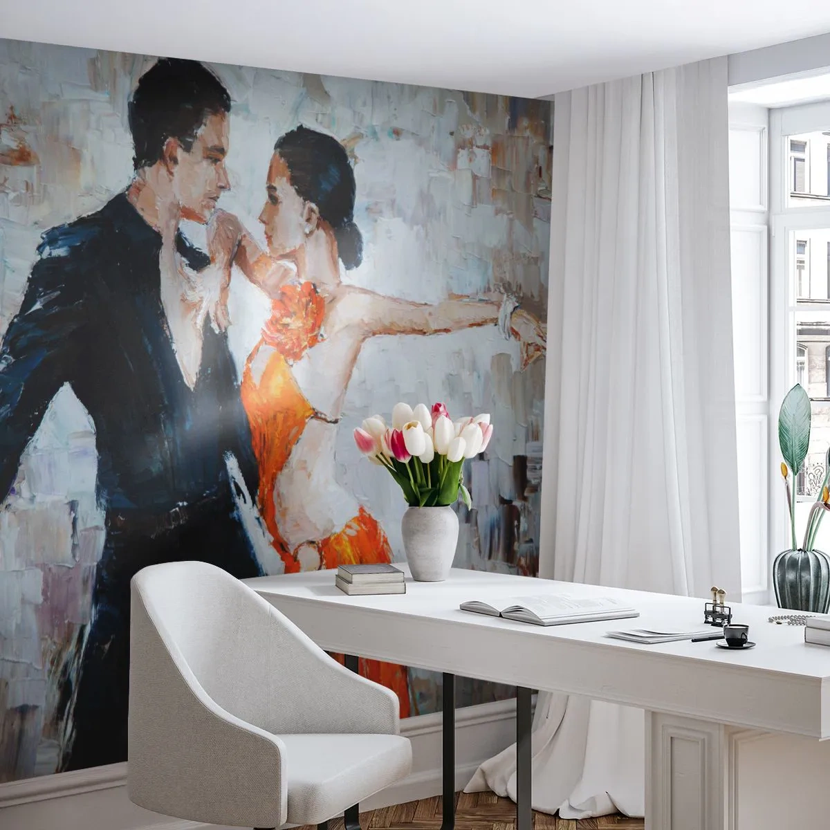 Fototapete Standard Eco - Schmutziges Tanzen - Abstraktion, Tanzen, Tango - 400x280 cm