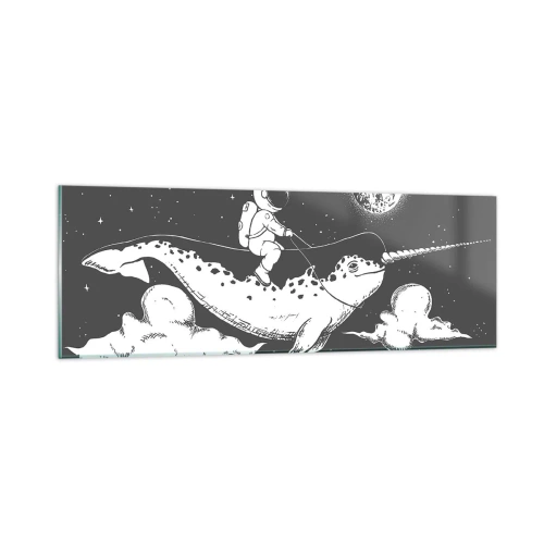 Glasbild - Bild auf glas - Weltraumreiter - 90x30 cm