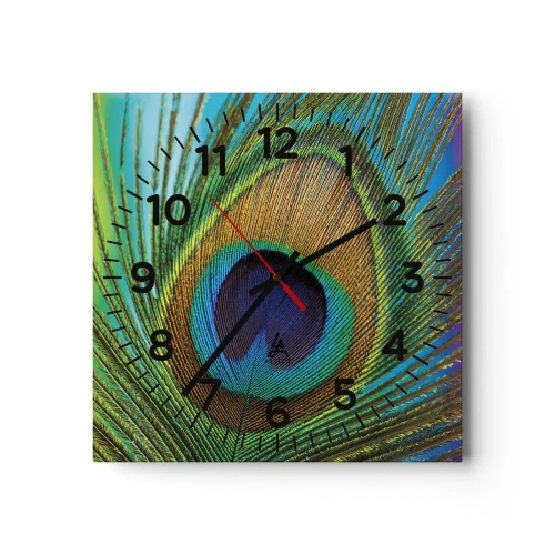 Wanduhr - Glasuhr - Auge in Auge - 40x40 cm
