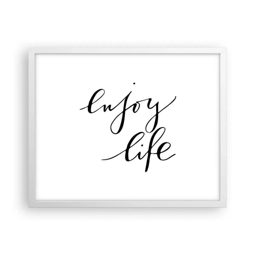 Poster in einem weißen Rahmen - Nichts hinzufügen… - 50x40 cm