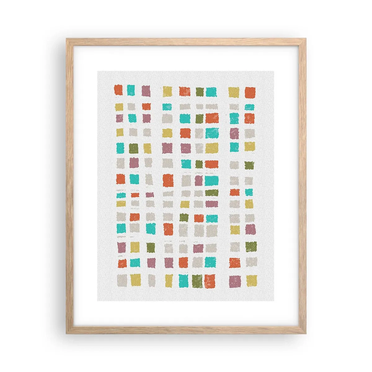 Poster in einem Rahmen aus heller Eiche - Unbekanntes Spiel - 40x50 cm