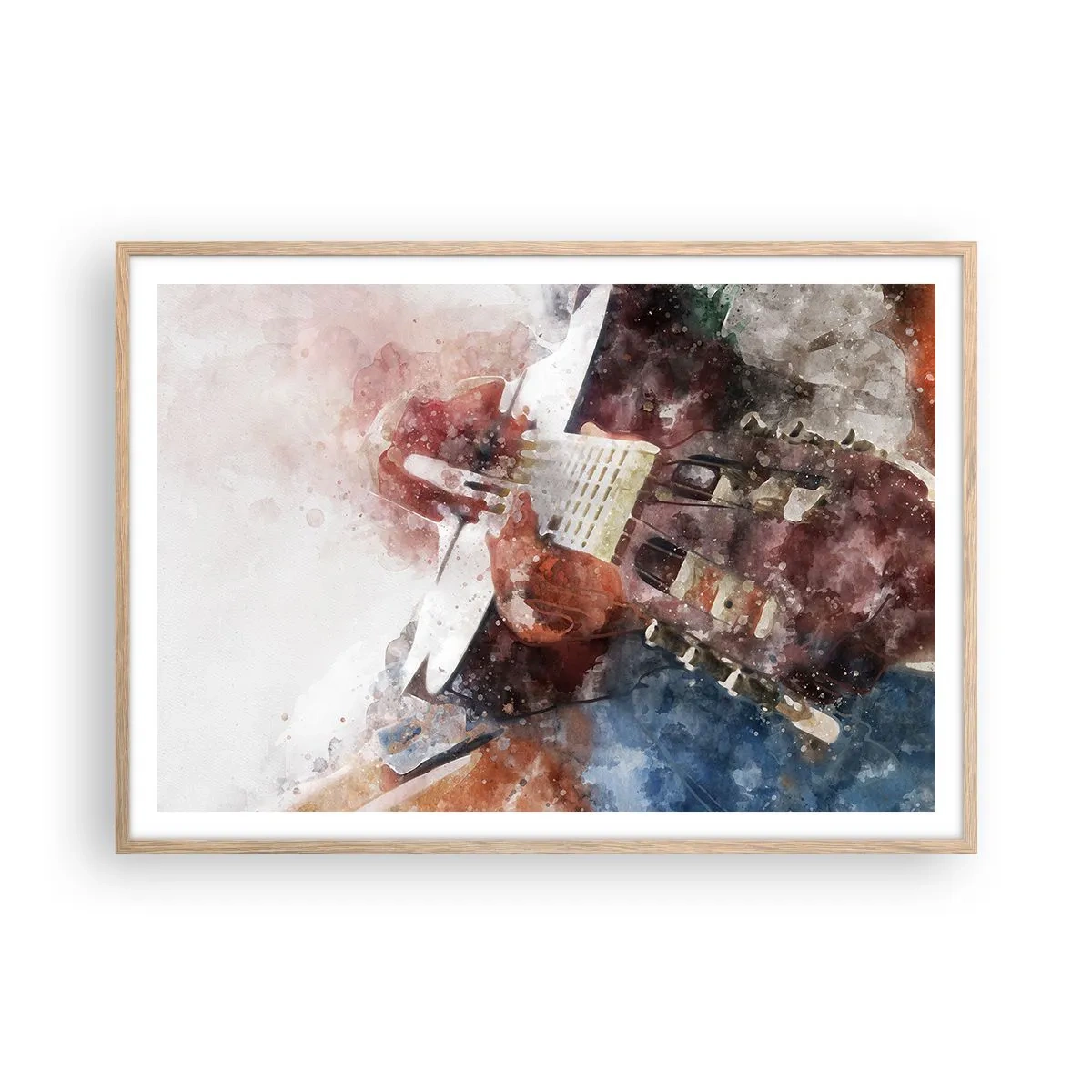 Poster in einem Rahmen aus heller Eiche - Und was halten Sie davon? - 100x70 cm