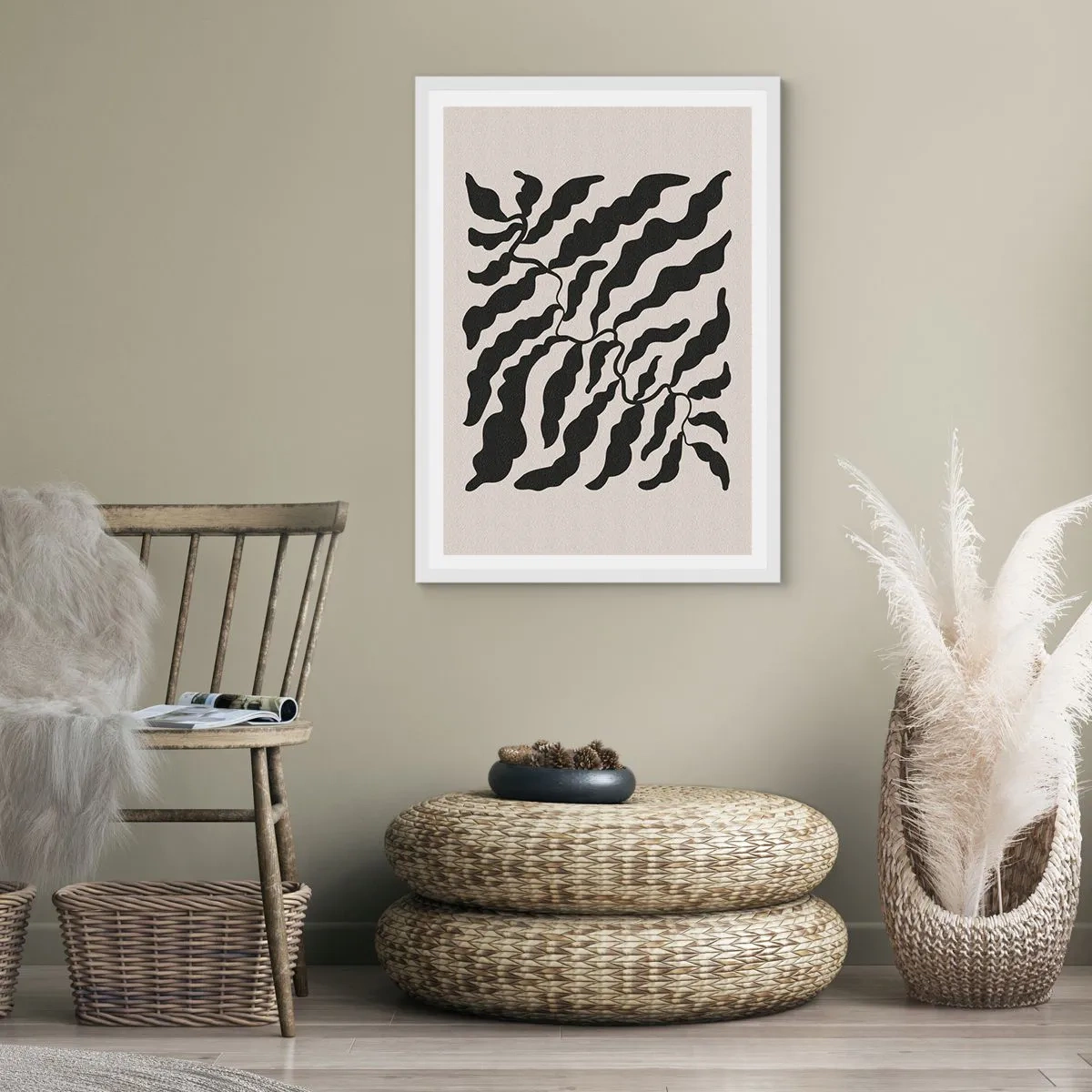 Poster in einem weißen Rahmen - Natur des Quadrats - 61x91 cm