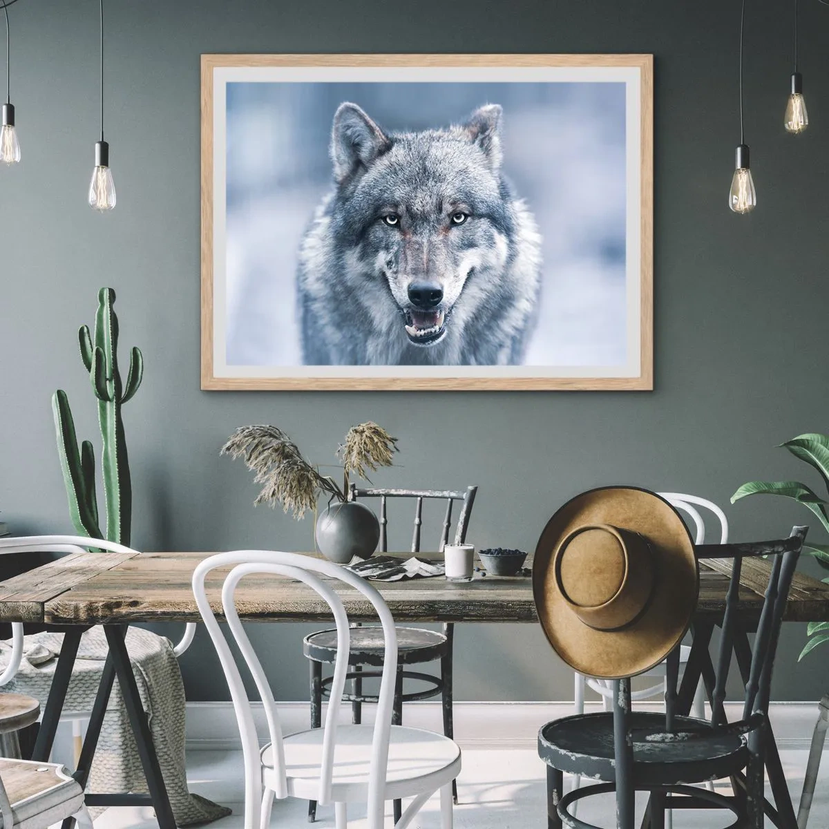 Poster in einem Rahmen aus heller Eiche - Werden Sie die Herausforderung annehmen? - 70x50 cm