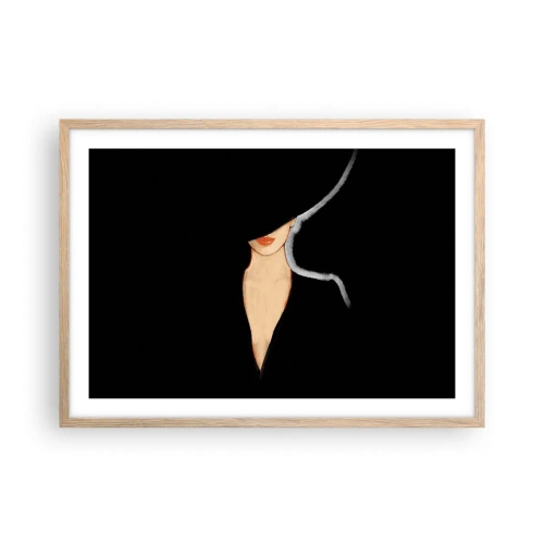 Poster in einem Rahmen aus heller Eiche - Eleganz und Stil - 70x50 cm