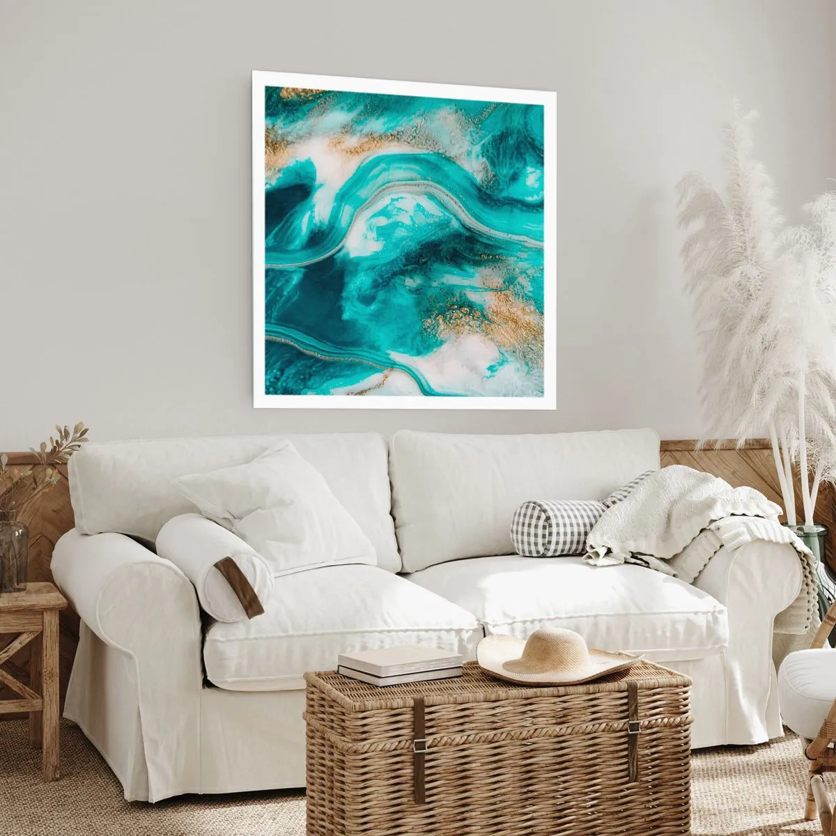 Poster - Der Fluss aus Gold - 40x40 cm