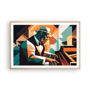 Poster in einem Rahmen aus heller Eiche - Alles vom Jazz - 91x61 cm