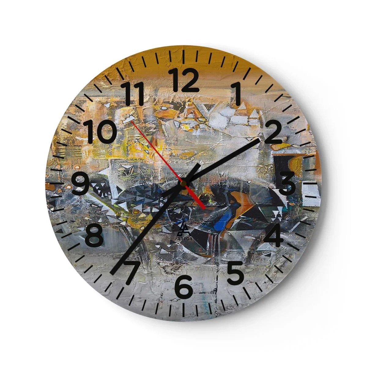 Wanduhr - Glasuhr - Alles wird gut - 40x40 cm