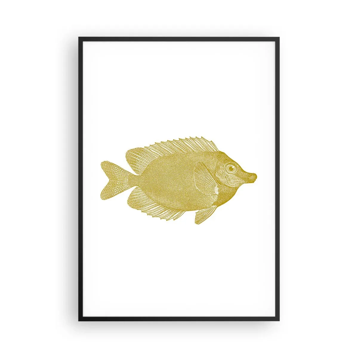 Poster in einem schwarzem Rahmen - Fisch und das war’s - 70x100 cm