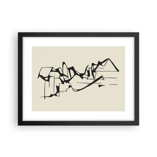 Poster in einem schwarzem Rahmen - Vielleicht eine Landschaft - 40x30 cm