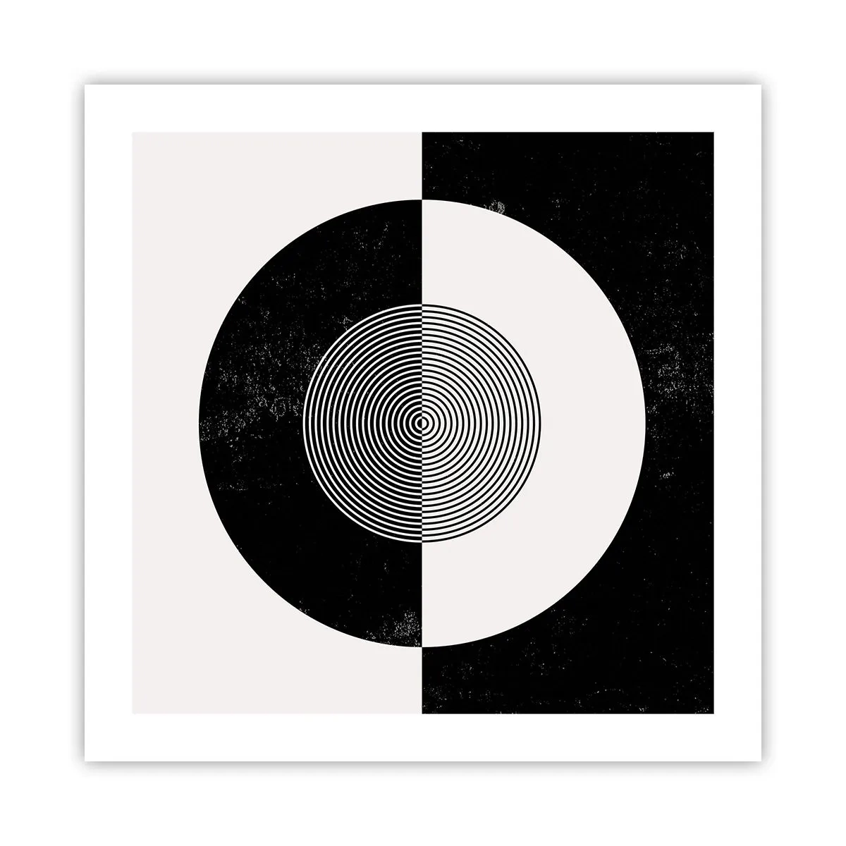 Poster - Harmonie in Schwarz und Weiß - 50x50 cm
