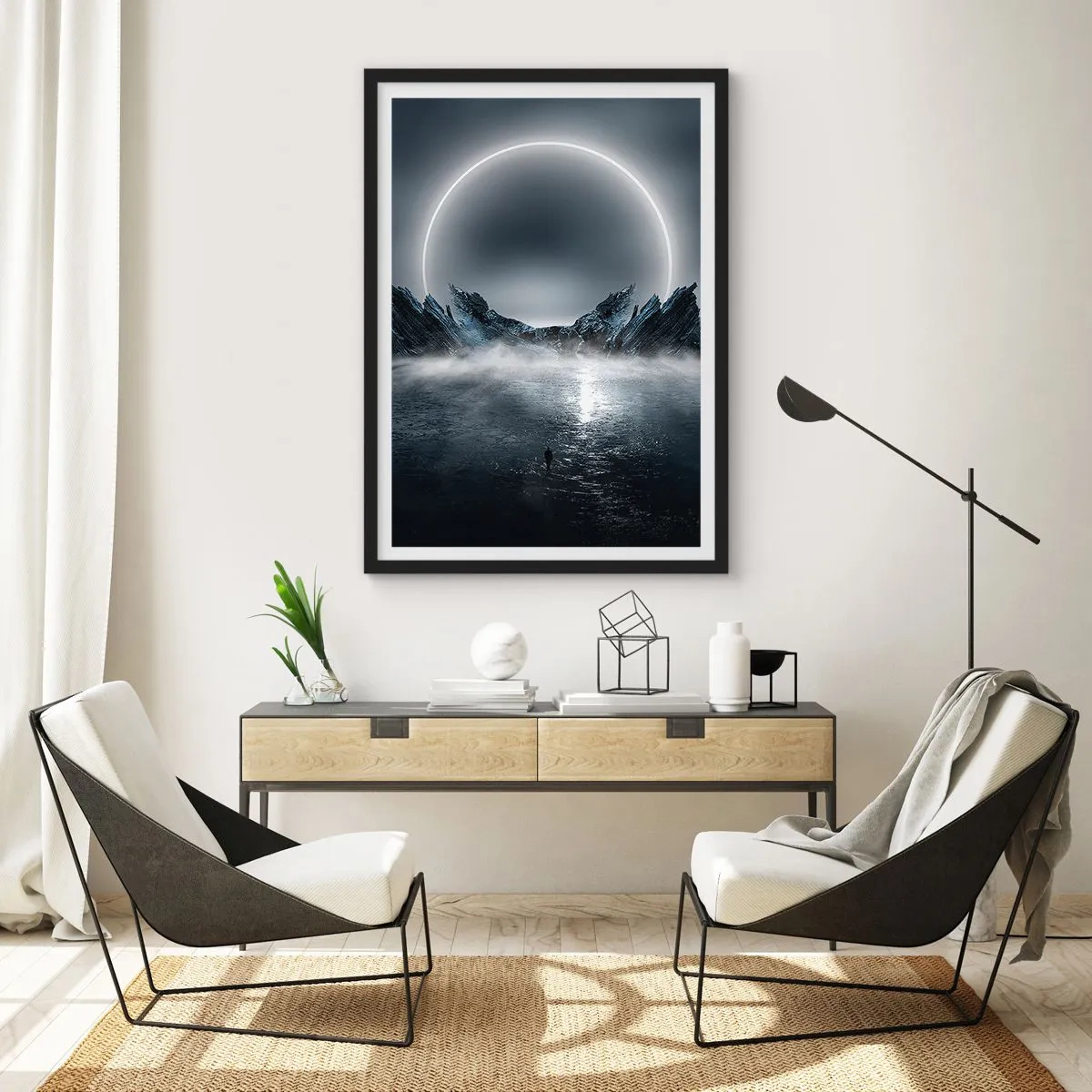 Poster in einem schwarzem Rahmen - Ende der Geschichte - 61x91 cm