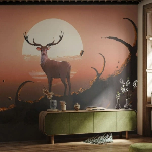 Selbstklebende Fototapete Deluxe Sticker - Diese Nacht ist anders als jede andere - Abstraktion, Reh, Stück - 400x280 cm