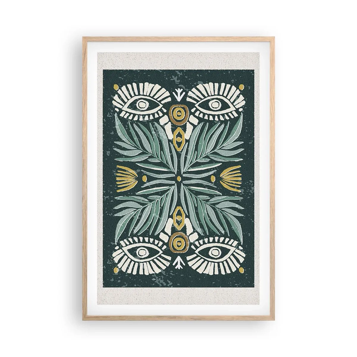 Poster in einem Rahmen aus heller Eiche - Wie ein Volksausschnitt - 61x91 cm