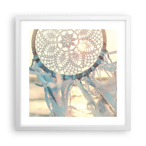 Poster in einem weißen Rahmen - Totem aus Spitze - 40x40 cm