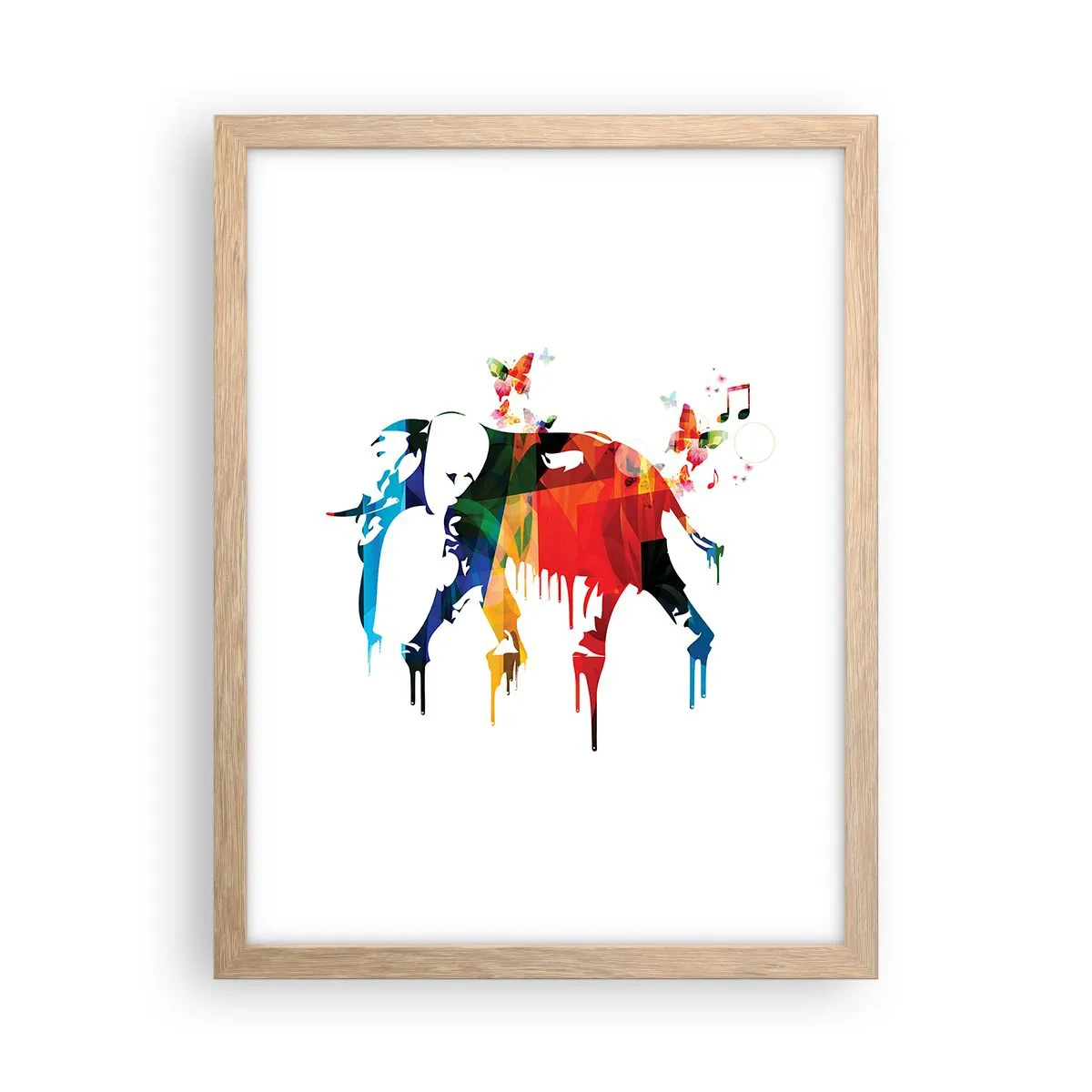 Poster in einem Rahmen aus heller Eiche - Jeder kann tanzen - 30x40 cm