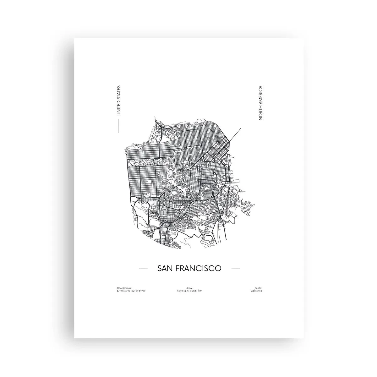 Poster - Anatomie von San Francisco - 30x40 cm