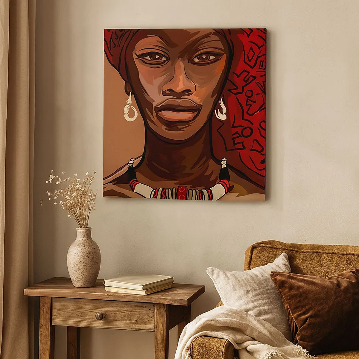 Bild auf Leinwand - Leinwandbild - Venus aus Ebenholz  - 30x30 cm