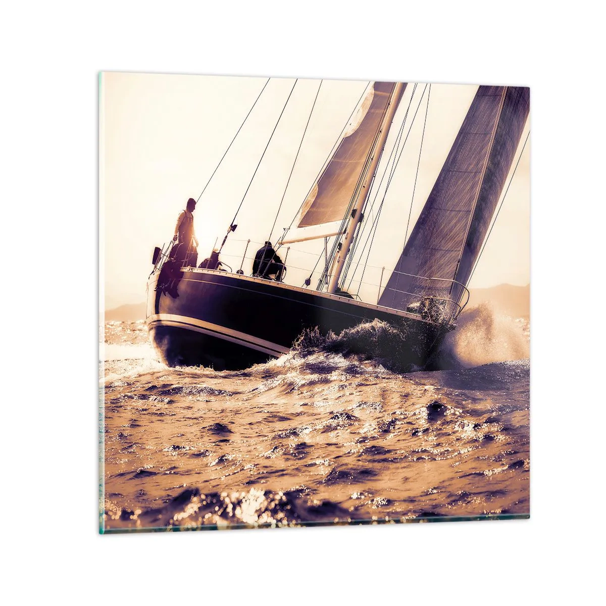 Glasbild - Bild auf glas - Segle, Seemann - 30x30 cm